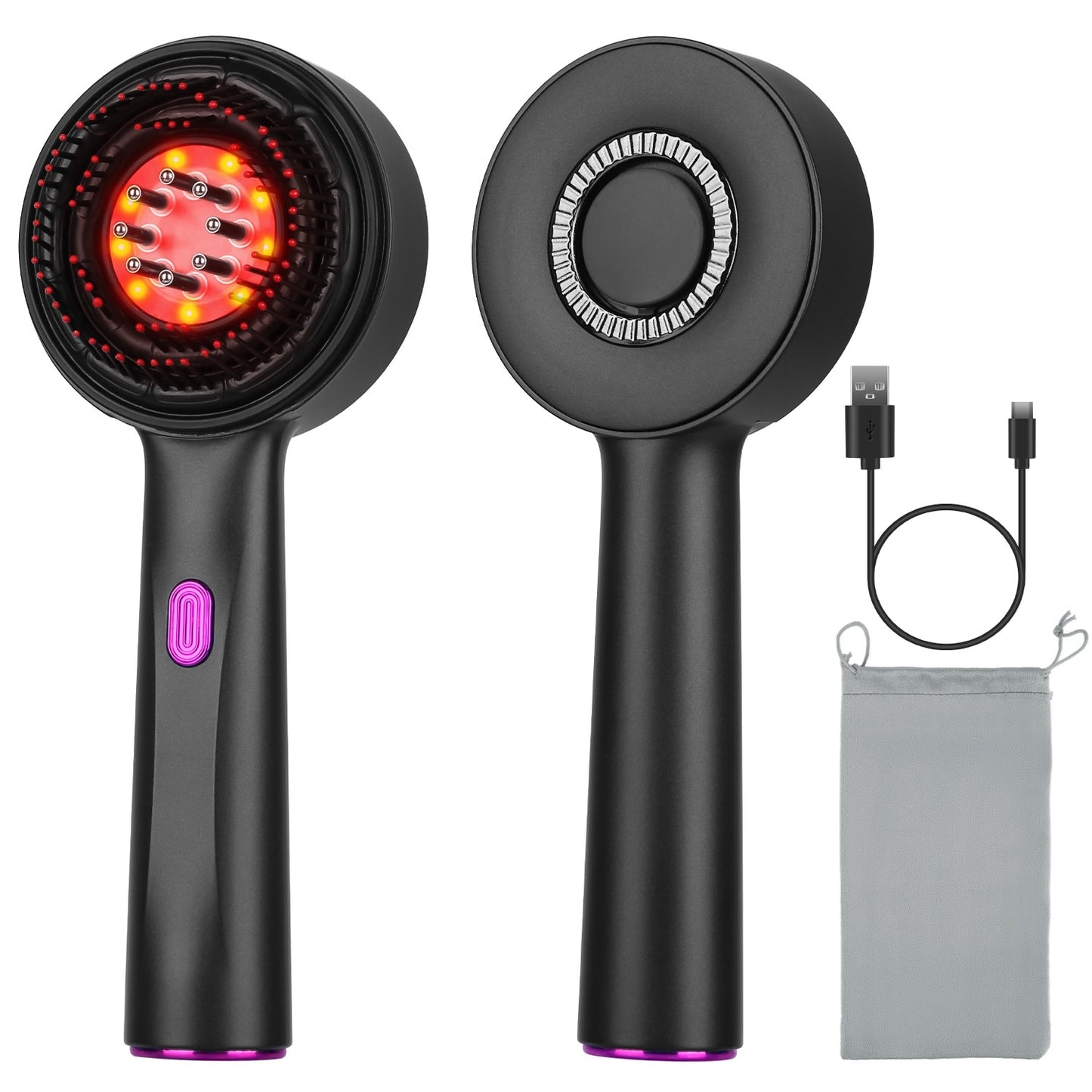 Waterproof 3-in-1 Red Light Hair Oil Applicator Scalp Massager Brush
