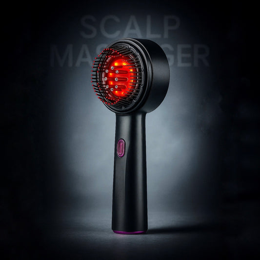 Waterproof 3-in-1 Red Light Hair Oil Applicator Scalp Massager Brush